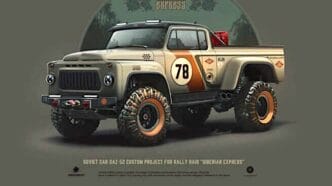 Caminhonete soviética GAZ-52 off-road personalizada