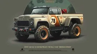 Caminhonete soviética GAZ-52 off-road personalizada