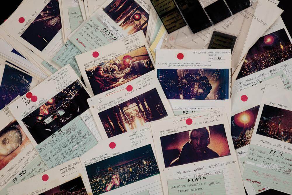 Storyboards de FX originais de Blade Runner (1982)