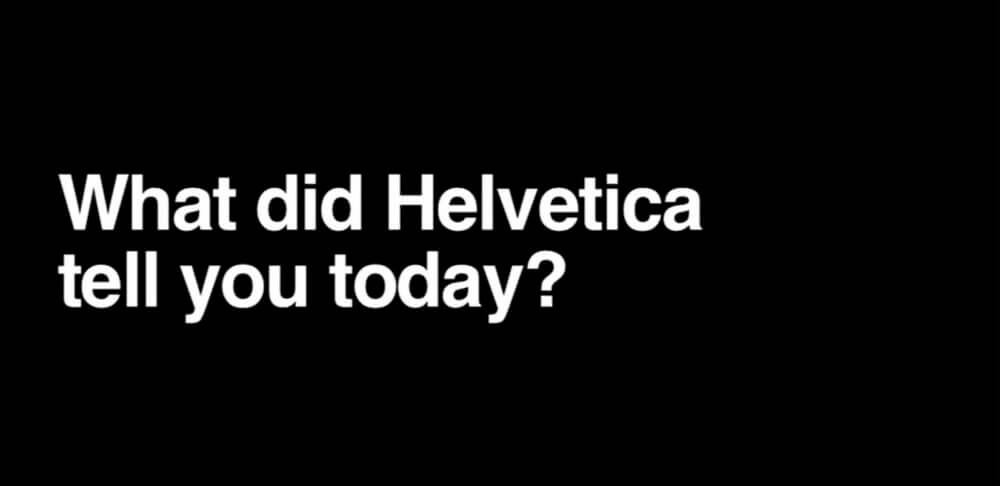 Exibição celebrativa de Helvetica