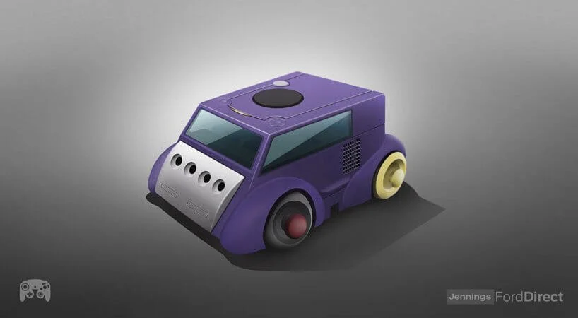 Consoles clássicos reimaginados como... carros