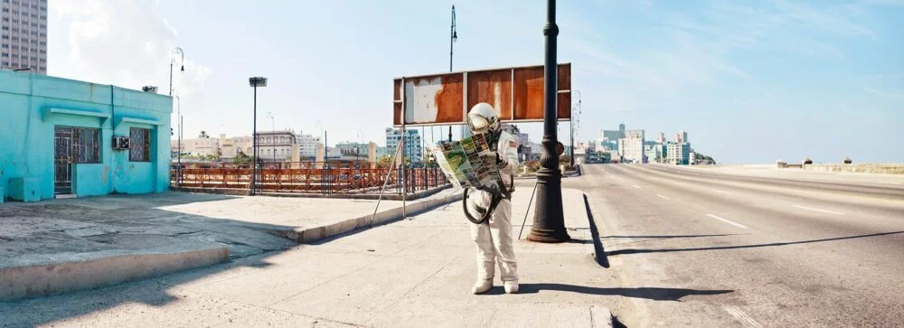 Um astronauta pelas ruas de Havana