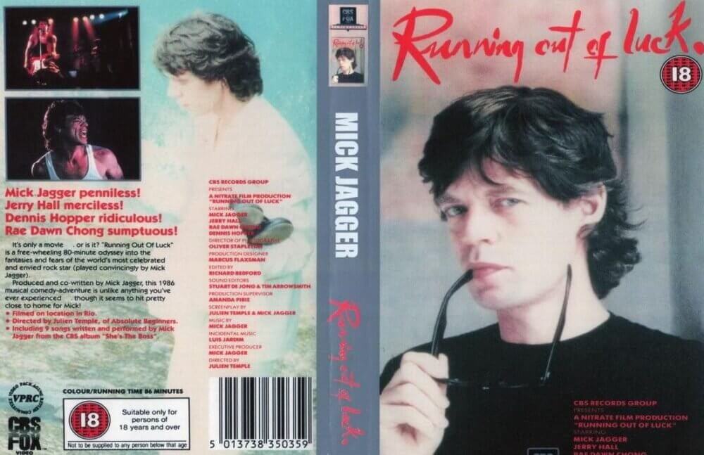 Mick Jagger e seu VHS promocional rodado no Brasil em 1985