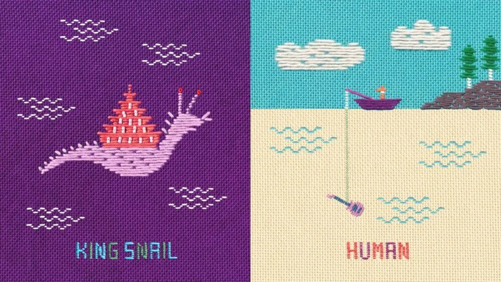 A animação em bordado do clipe Lake Monsters (They Might Be Giants)