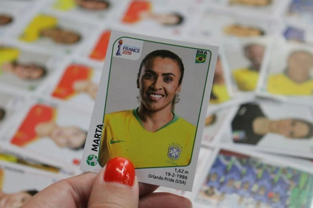 O álbum de figurinhas da Copa do Mundo Feminina