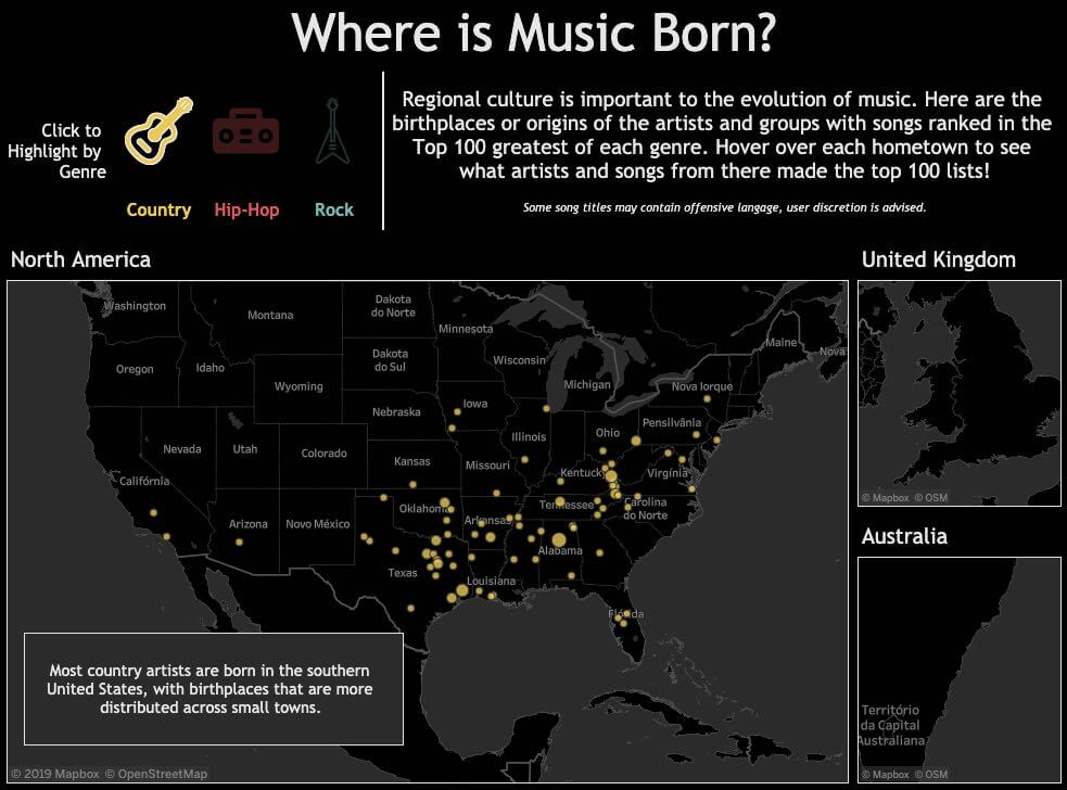 Rock, country, hip-hop. Veja onde nasceu cada gênero musical