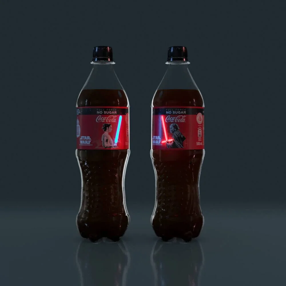 Coca-Cola lança garrafa de plástico OLED de Star Wars