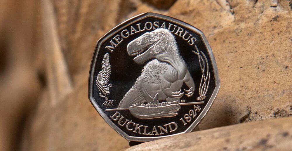 Dinosauria Collection: as moedas britânicas estampadas com dinossauros