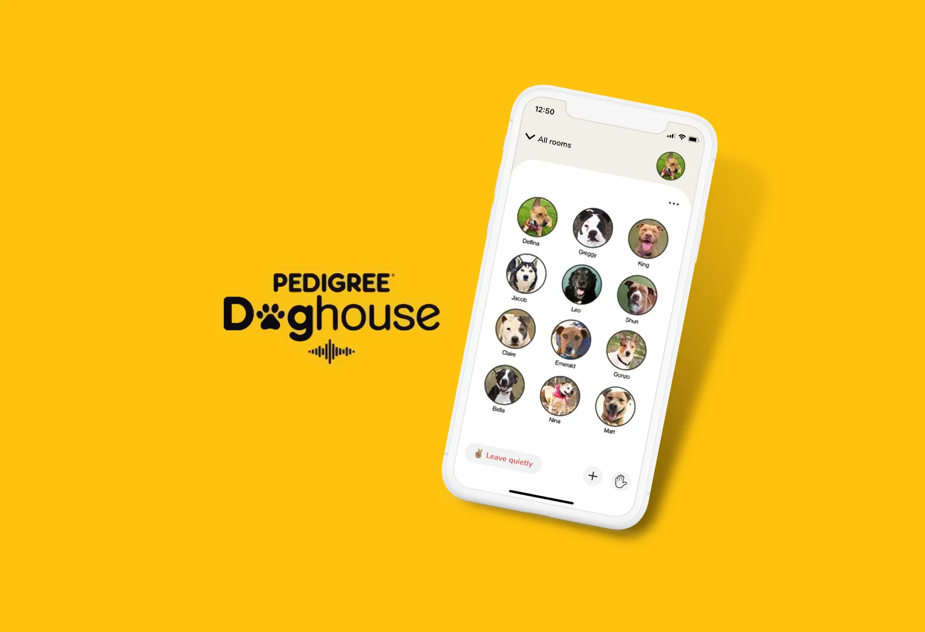 Pedigree no Clubhouse: uma rede social para cachorros adotados