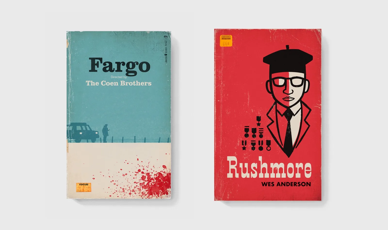 Filmes contemporâneos transformados em capas de livros antigos