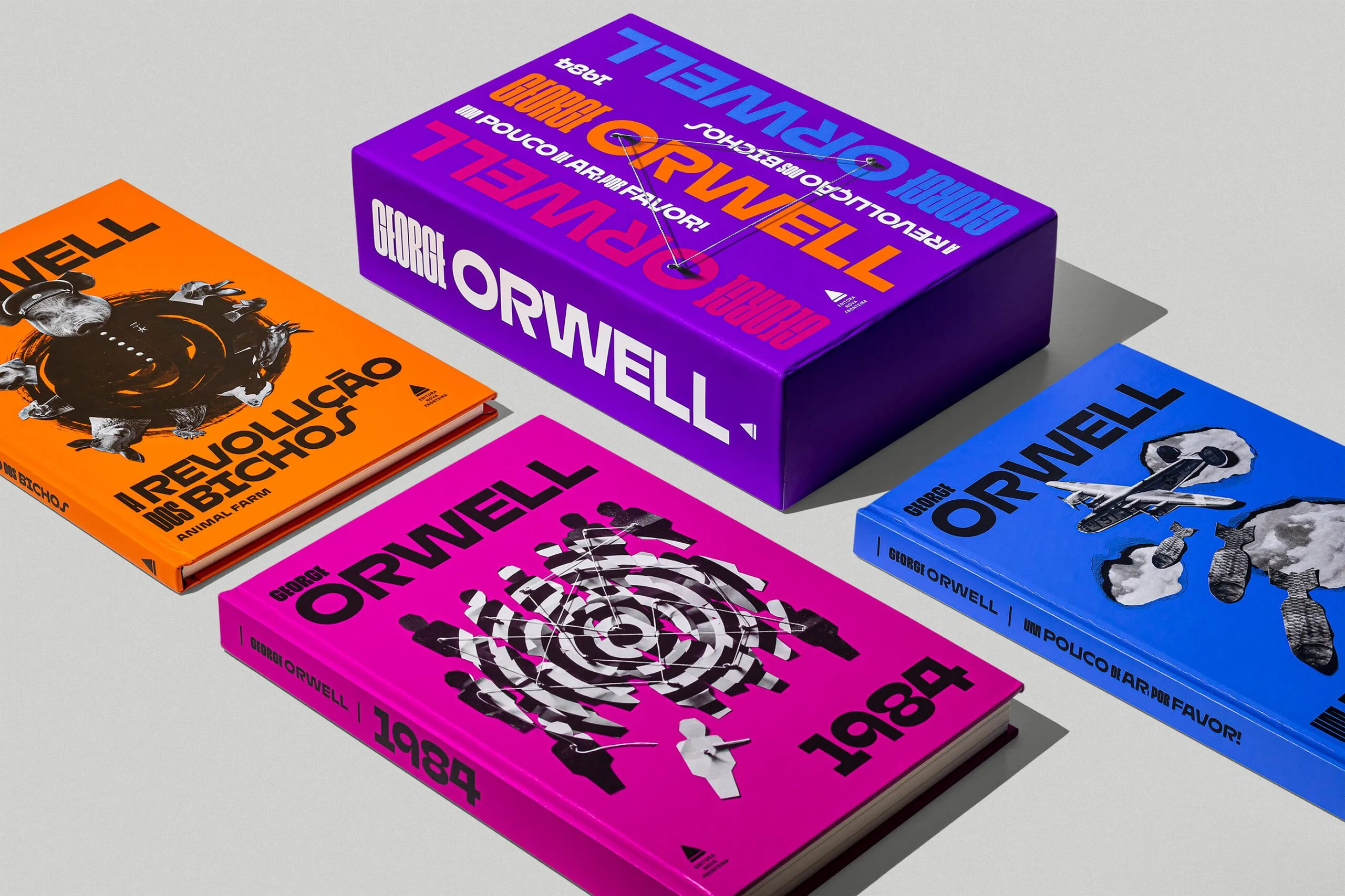 As capas da coleção George Orwell, do brasileiro Rafael Nobre