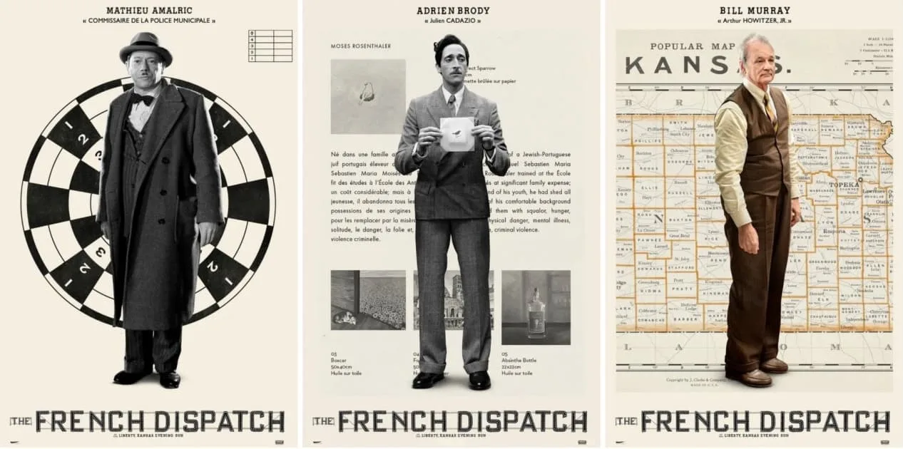 Os lindos pôsteres de The French Dispatch, novo filme de Wes Anderson