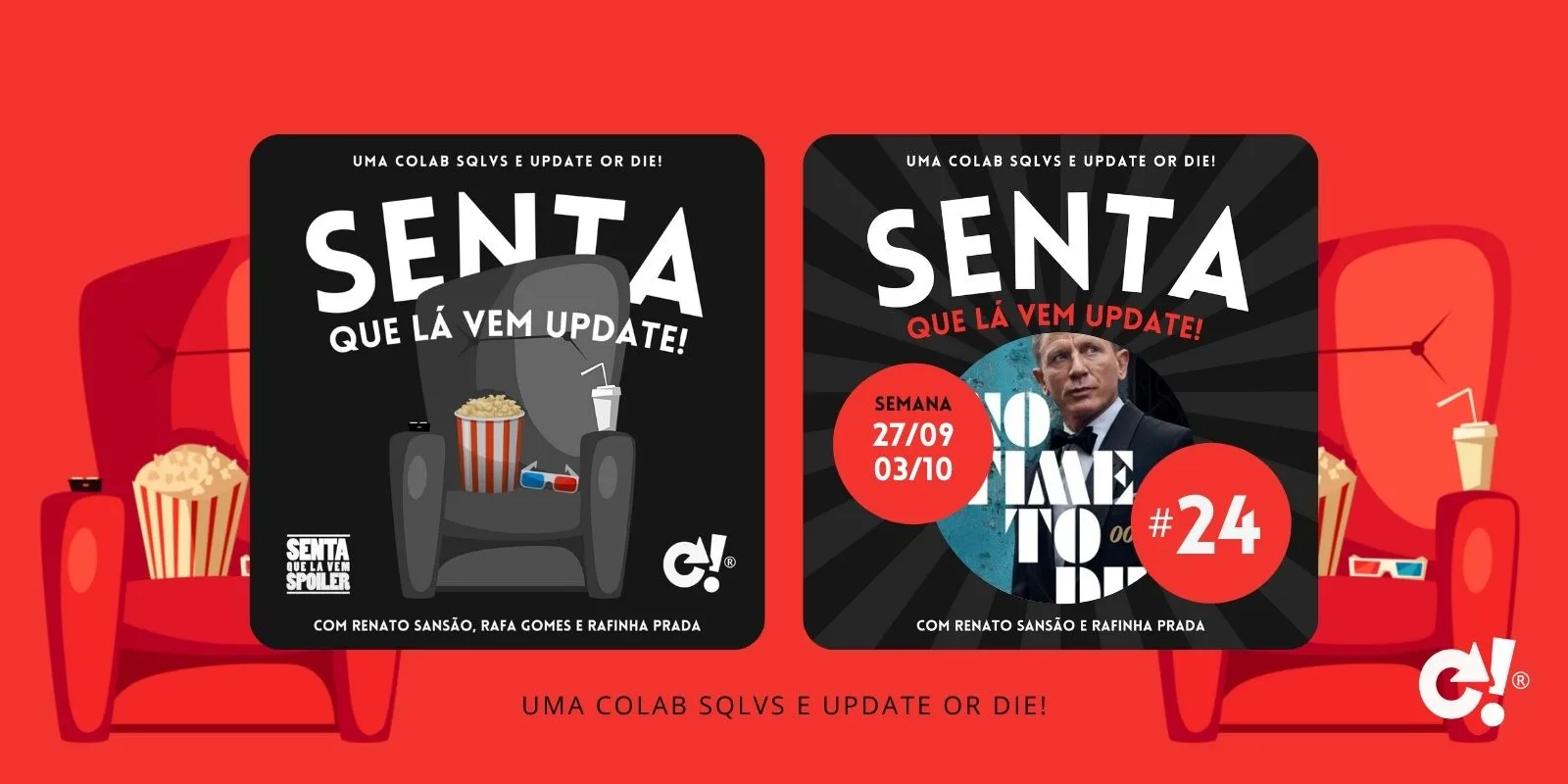 Tem "007: sem tempo pra morrer", "O Hóspede Americano" e "Diana: o Musical". Ouça agora