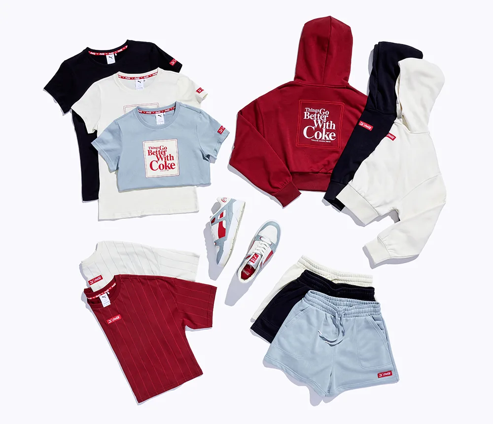 PUMA e Coca-Cola lançam coleção colaborativa que celebra a herança de ambas as marcas