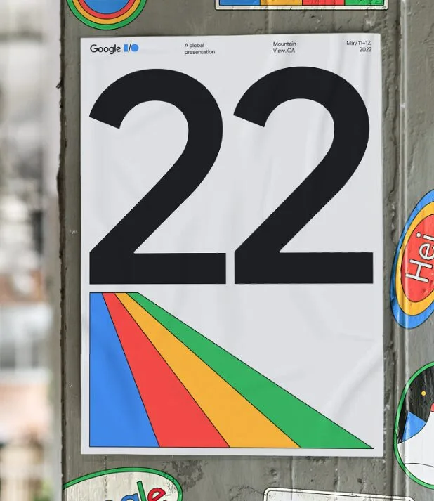 A identidade visual do evento Google I/O 2022