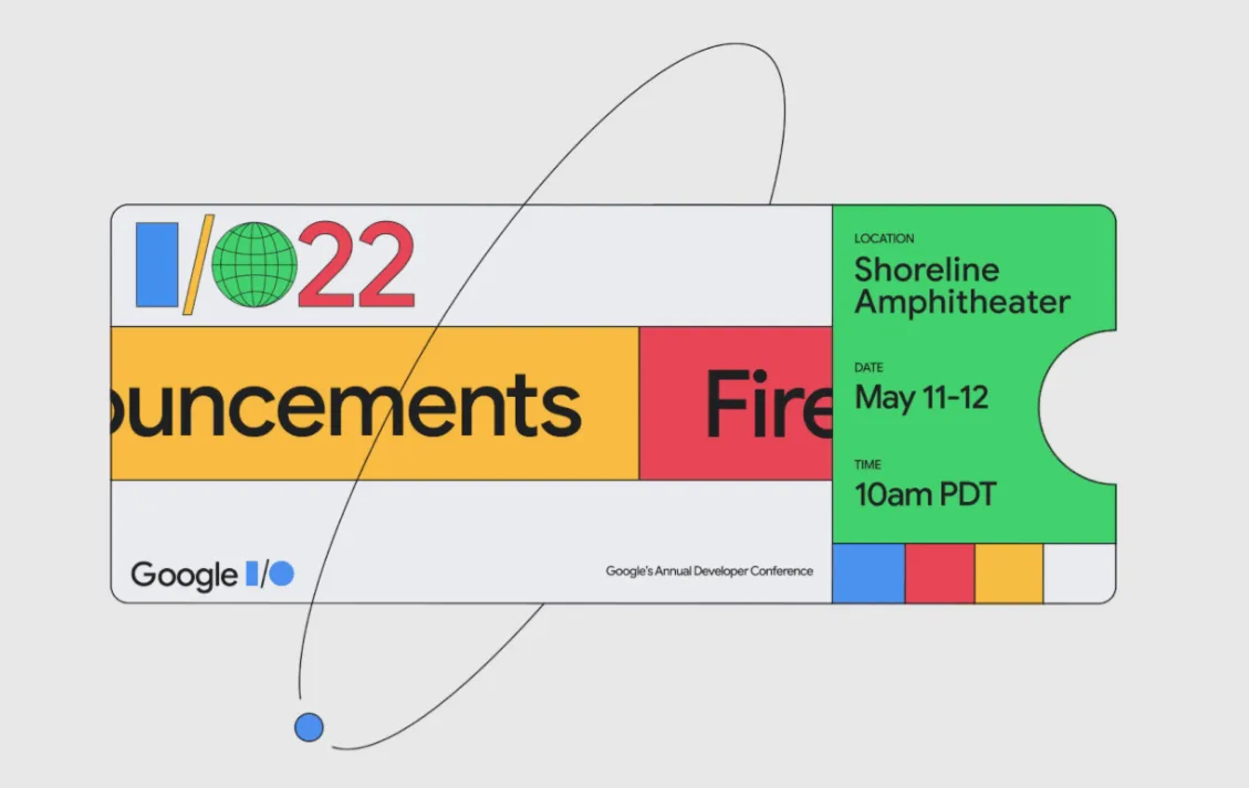 A identidade visual do evento Google I/O 2022