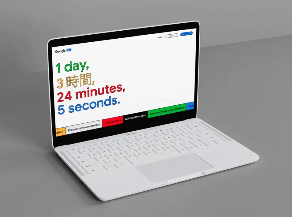 A identidade visual do evento Google I/O 2022