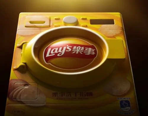 Lay's lança mini-máquina de lavar dedos