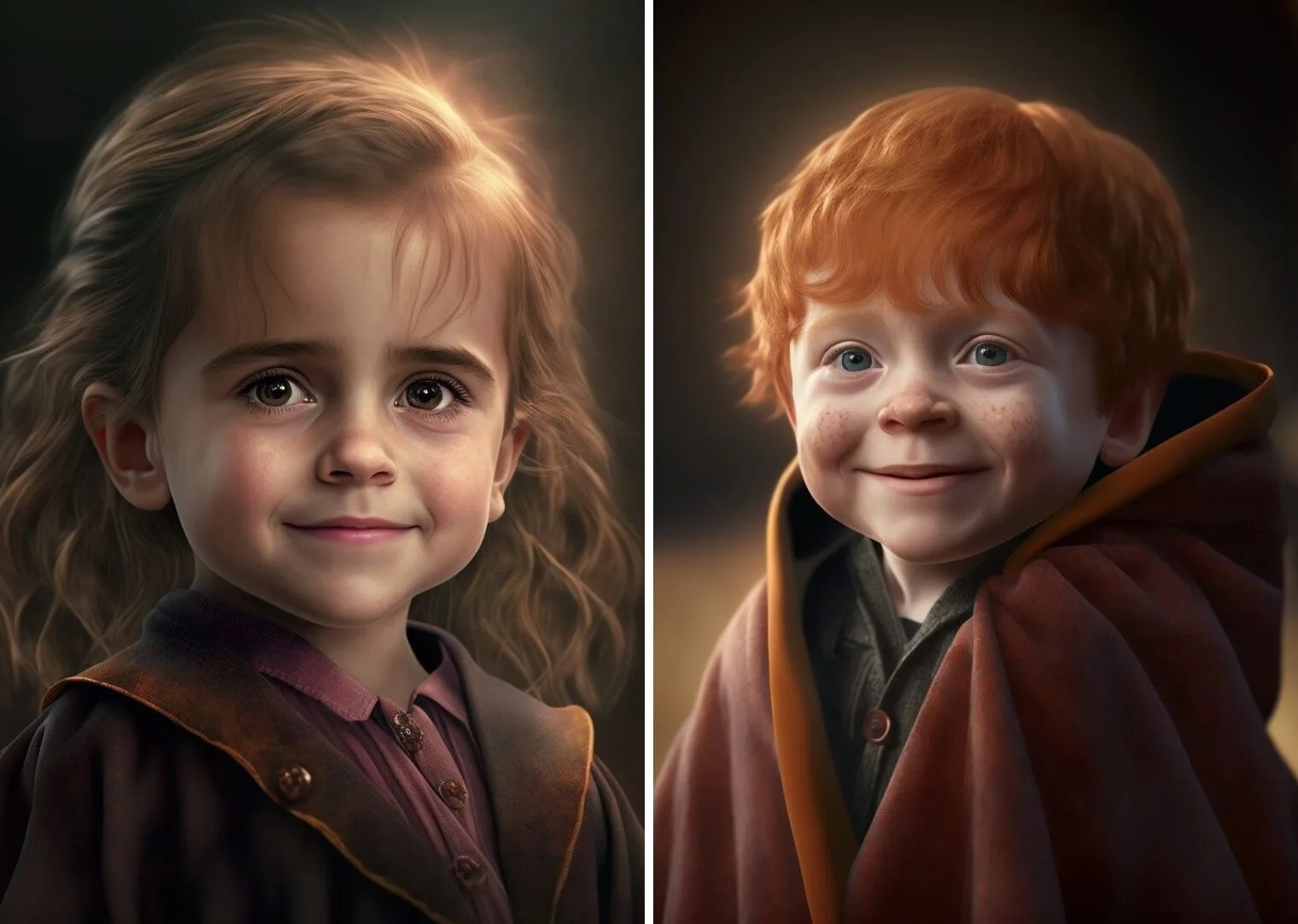 Personagens de Harry Potter em versão baby IA