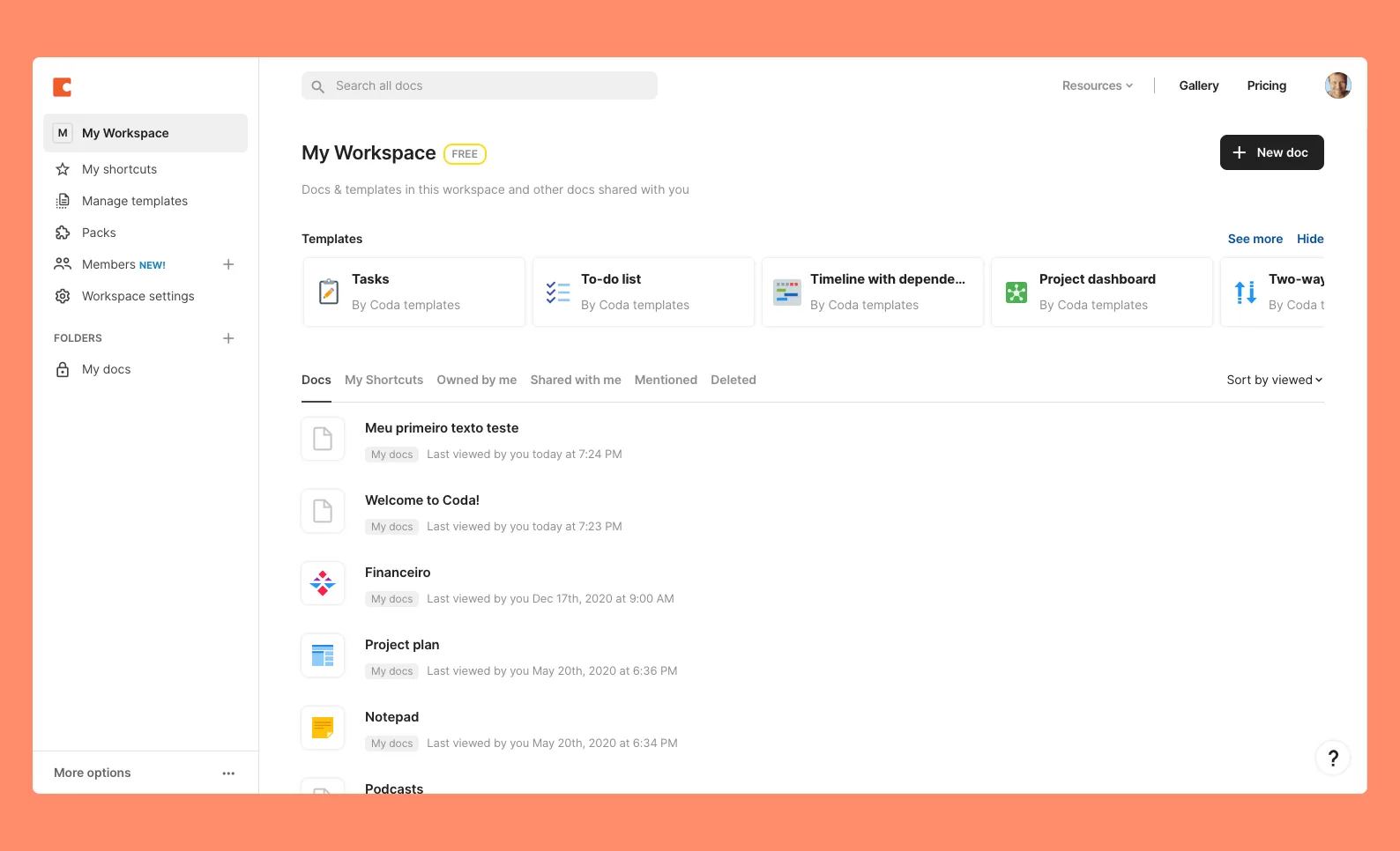 Coda, opção fácil e intuitiva para criar documentos e planilhas
