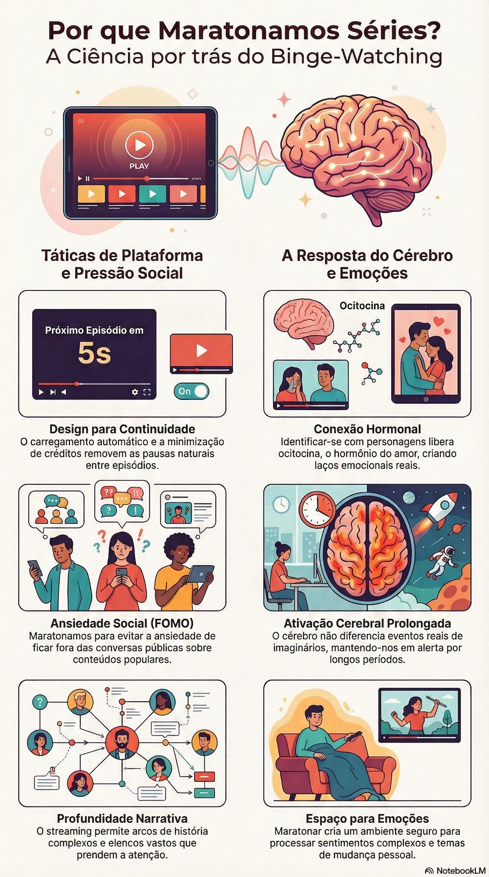 Motivos e efeitos do binge-watching em série.