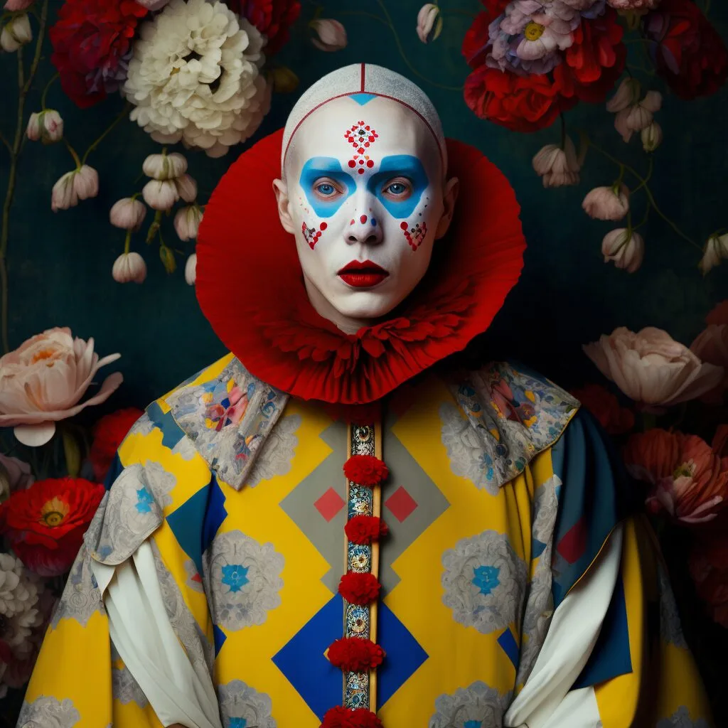 Pierrot, Colombina e Arlequim em versão IA