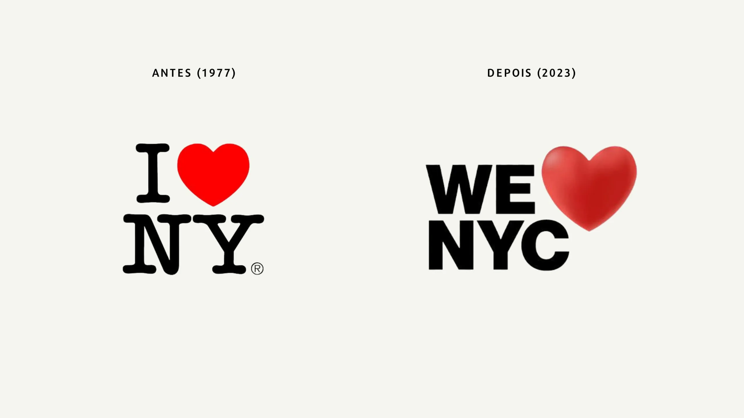"I♥︎NY" vira "We♥︎NYC"