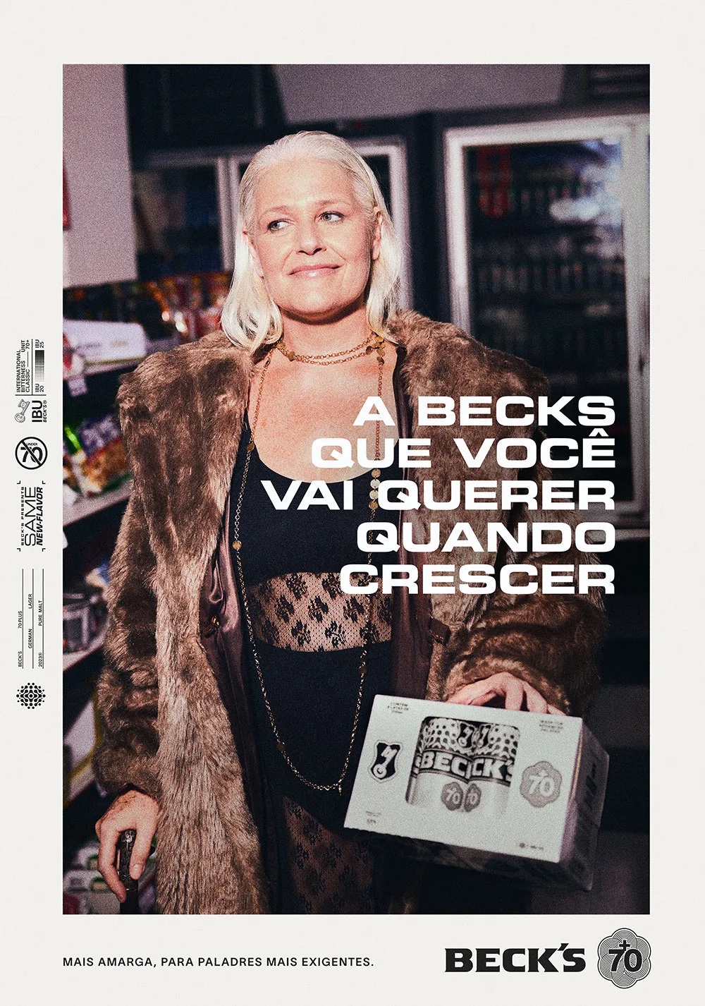 Beck’s 70+. Uma cerveja proibida para menores de 70.