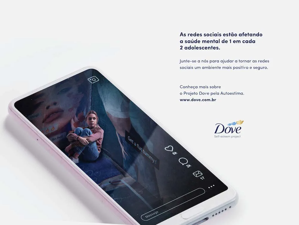 Pesquisa realizada por Dove mostra o impacto das redes sociais na saúde de crianças e adolescentes