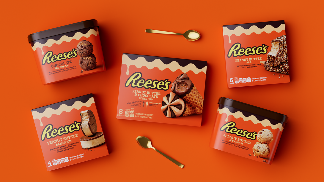 As novas embalagens de sorvetes da Reese&#039;s