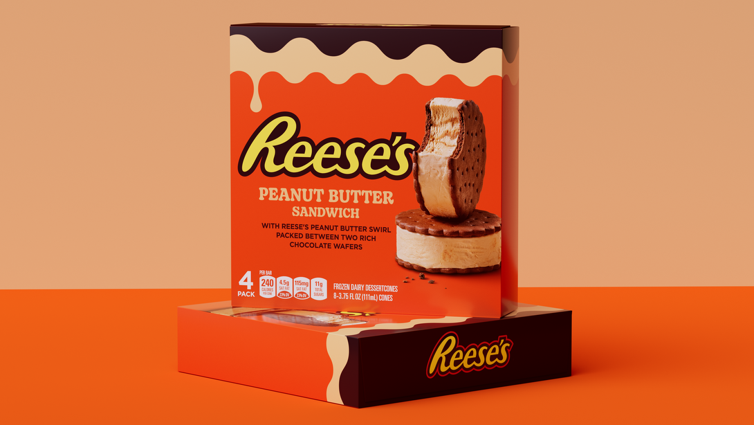 As novas embalagens de sorvetes da Reese&#039;s