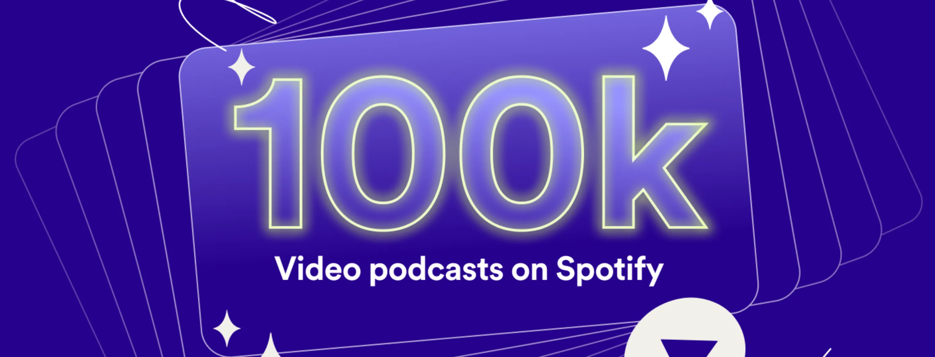 São 100 mil podcasts com vídeo no Spotify!