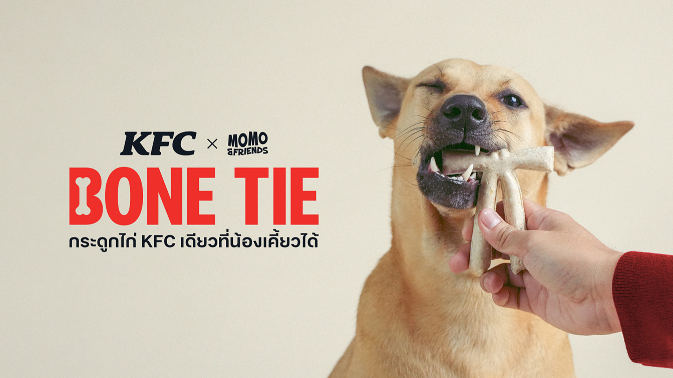 KFC para cachorros? Sim, com gravatinhas comestíveis!