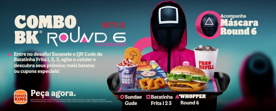 Burger King(R) celebra a estreia de Round 6: O Desafio na Netflix e sorteia  4,56 milhões de pontos no Clube BK