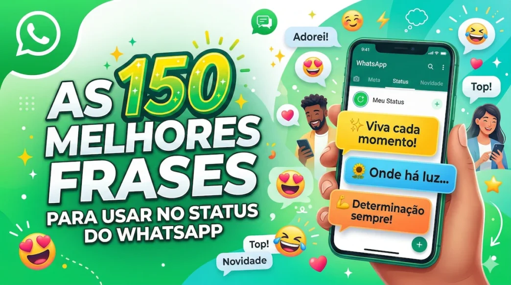 Frases para status do WhatsApp, inspiração e motivação.
