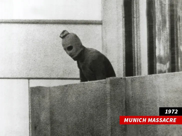 Bella Hadid. Masked assailant during the 1972 Munich Massacre at the Olympic Village.