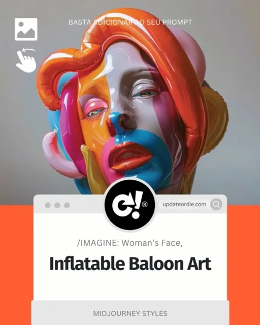 Colorful inflatable balloon art depicting a woman's face, showcasing vibrant hues and abstract features. The artwork emphasizes playful design and creativity, blending artistic expression with modern materials.