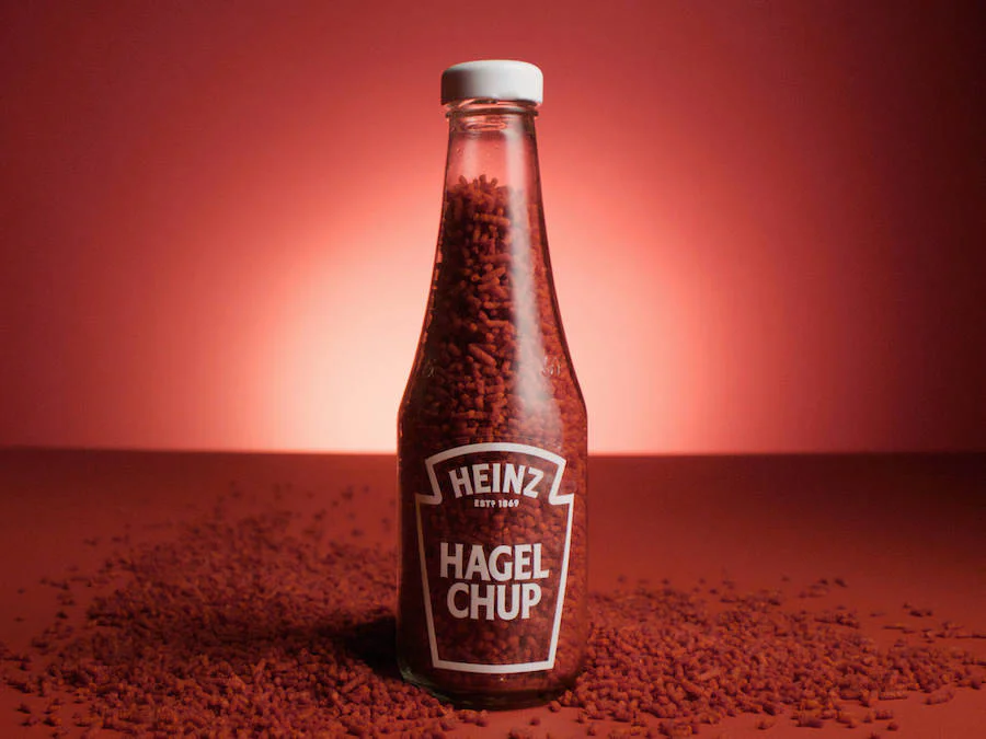 Ketchup em grãos? Na garrafinha? Heinz lança o "Hagelchup".