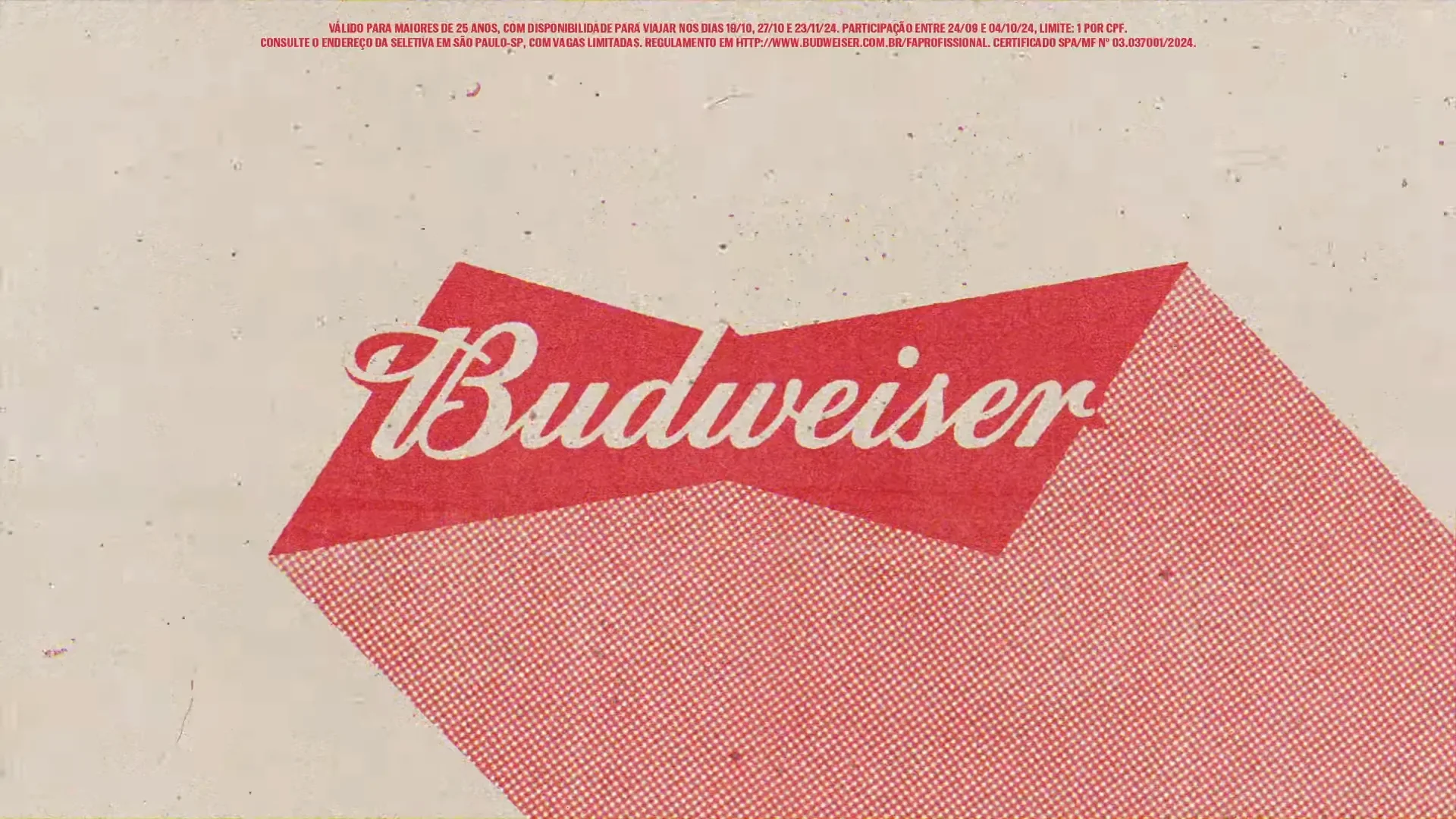 Logo da Budweiser vermelha e branca.