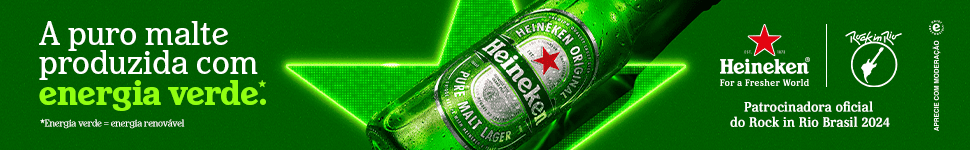 Heineken, cerveja sustentável patrocinadora do Rock in Rio 2024.