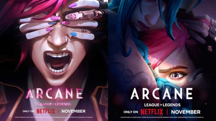 Pôster de Arcane na Netflix, novembro.