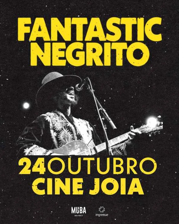 Poster do show no Cine Joia em outubro.