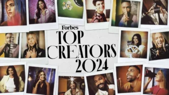 Capa da Forbes Top Creators 2024 com criadores famosos.