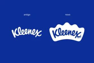 Comparação de logotipos: antigo e novo Kleenex