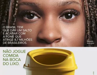 Campanha contra a fome e desperdício de comida no Brasil.