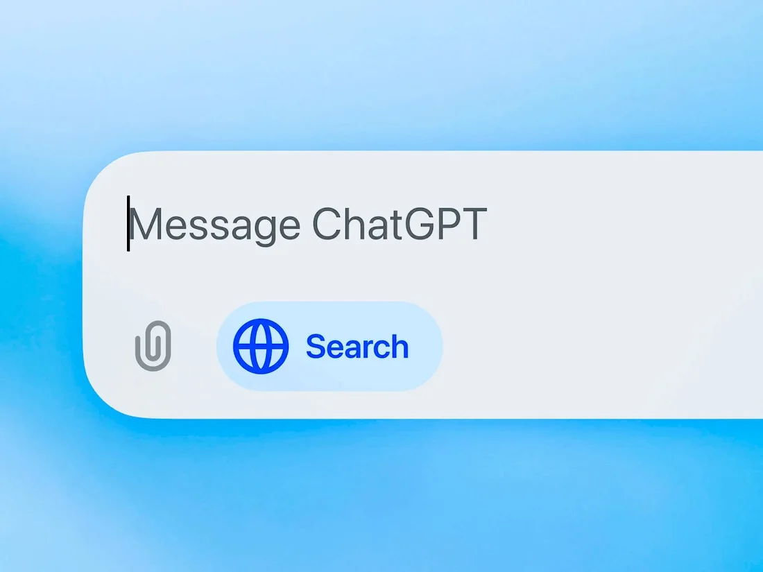 Interface de busca do aplicativo ChatGPT.