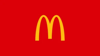 Logotipo do McDonald's com fundo vermelho