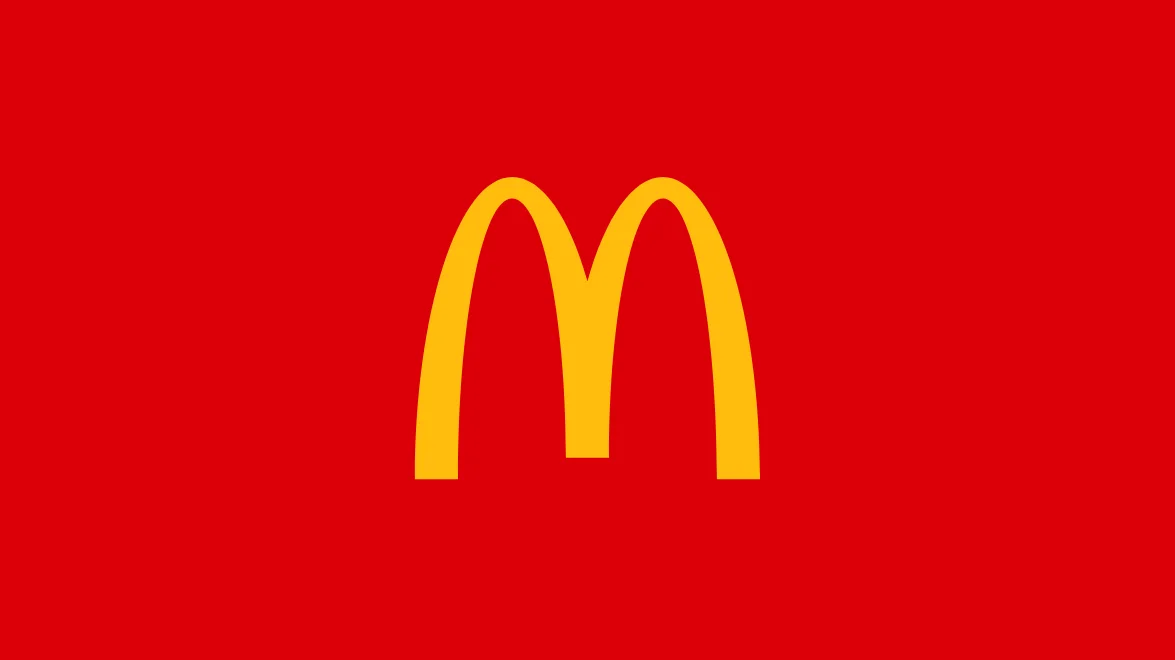 Logotipo do McDonald's com fundo vermelho