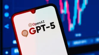Tela de smartphone exibindo OpenAI GPT-5.