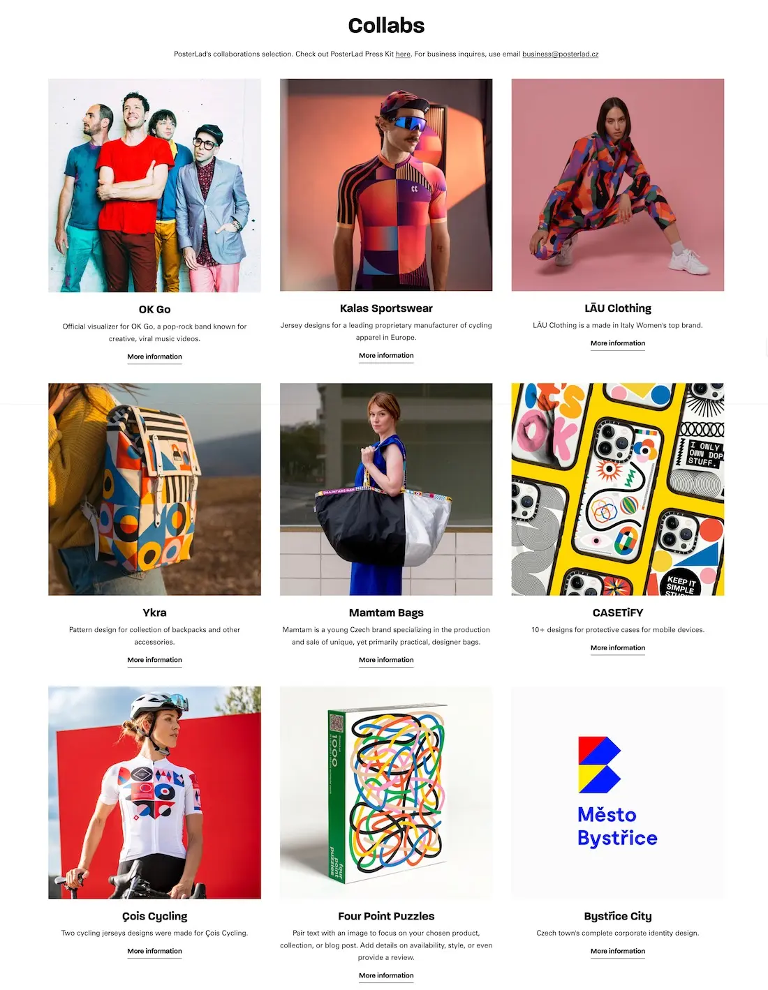 Colaborações de moda e design da PosterLad.